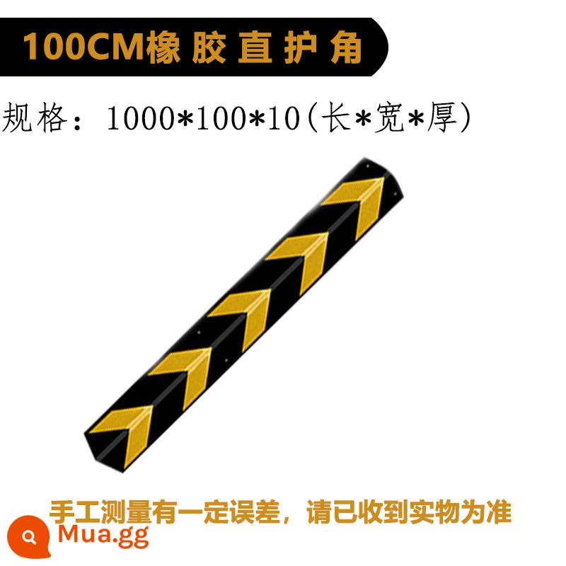 Dải bảo vệ góc cao su góc Phản chiếu góc của Thanh cảnh báo chống lại mặt đất - Cao su bảo vệ góc thẳng 1000*100*10