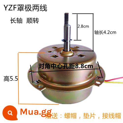 Động cơ Yuba yyhs-3040 tích hợp quạt thông gió trần động cơ hút quạt hút động cơ toàn bộ bằng đồng - Trục cực dài của vỏ hai dây quay theo chiều kim đồng hồ