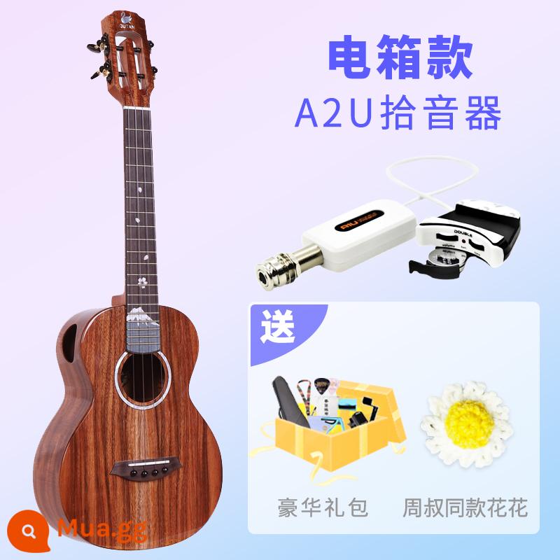 Fun Ban Snow Sakura All -Board Yuxili Nữ Acacia bằng gỗ đơn 23 -inch 26 Ukulele ukulele Piano nâng cao - Mô hình hộp điện Xueying-A2U pickup