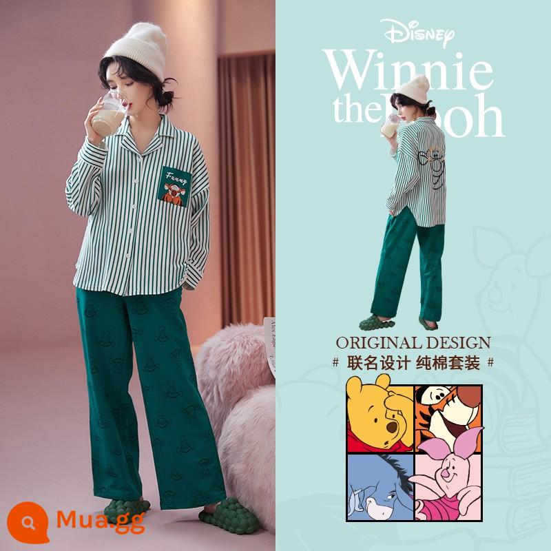 Bộ Đồ Ngủ Disney Nữ Cotton Nguyên Chất 2022 Áo Cardigan Dài Tay Mùa Xuân Và Mùa Thu Mới Hoạt Hình Dễ Thương Phần Mỏng Dịch Vụ Gia Đình - SJ-DSN6524 (mẫu cotton nguyên chất)