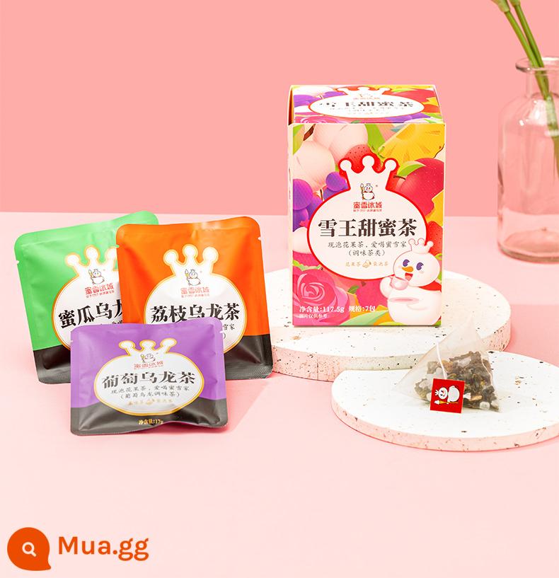 Mật ong Snow Bingcheng Túi Trà Oolong Trà Hoa Trái Cây Trà Hoa Dâu Nho Đào Trắng Osmanthus Cold Brew Trà Snow King Magic Shop - 1 hộp trà ngọt Vua Tuyết