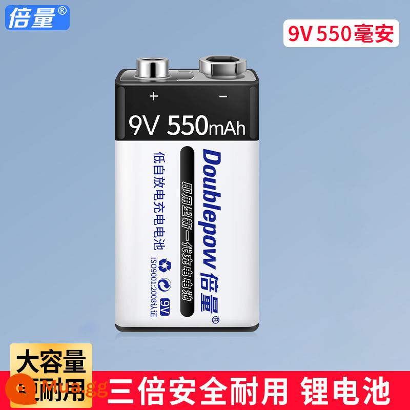 Sạc Pin Lithium 9V Công Suất Lớn Đồng Hồ Đo Vạn Năng Vuông Micro Không Dây Đàn Guitar 6F22 9 Volt Sạc Micro - 550 mA 1 cell [sạc không qua USB]