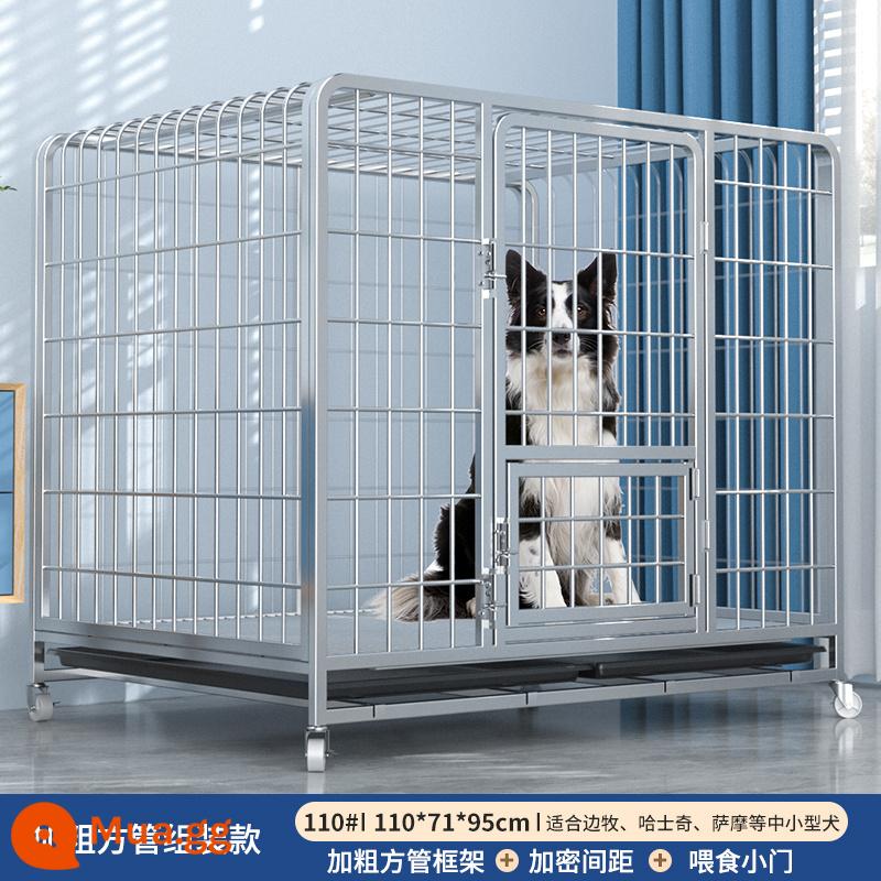 Chuồng chó dành cho chó lớn, cỡ vừa có toilet riêng, chuồng chó Golden Retriever Labrador đặc biệt trong nhà cực lớn - Mô hình mã hóa đậm bạc 110*71*95 (trong vòng 90 pound)