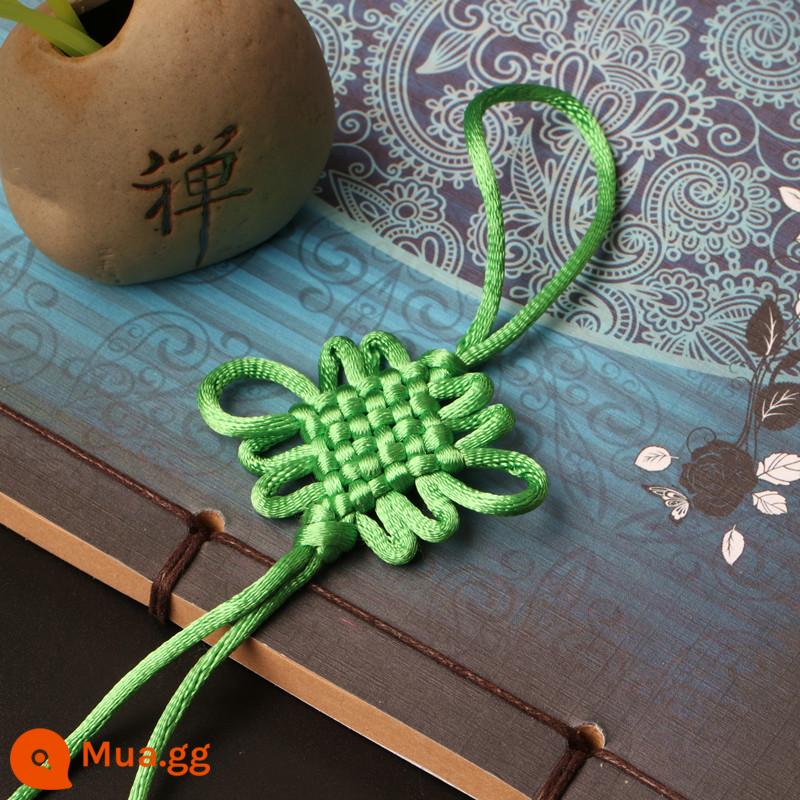 Nút Thắt Trung Quốc Mặt Dây Chuyền Nhỏ 6 Tấm Lớn Màu Đỏ Handmade Tua Rua Trang Trí Đặc Trưng Trung Quốc Quà Tặng Cho Người Nước Ngoài - Nút thắt đơn 6 tấm màu xanh lá cây