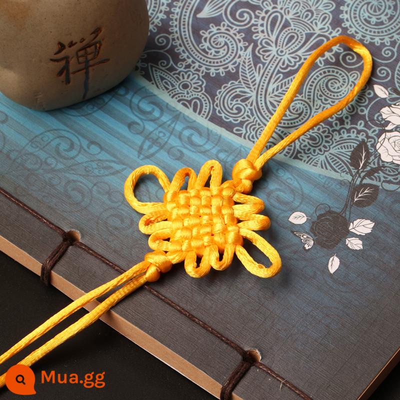 Nút Thắt Trung Quốc Mặt Dây Chuyền Nhỏ 6 Tấm Lớn Màu Đỏ Handmade Tua Rua Trang Trí Đặc Trưng Trung Quốc Quà Tặng Cho Người Nước Ngoài - Nút thắt đơn 6 tấm màu vàng vàng