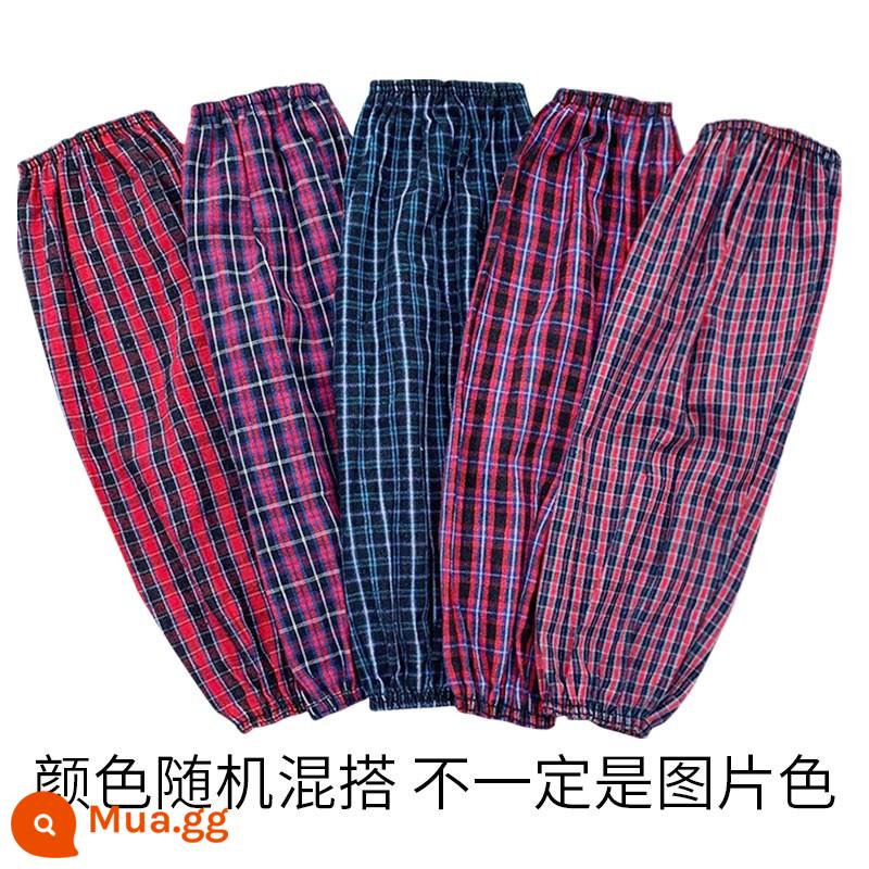 Kéo dài và mở rộng tay áo cotton nguyên chất kẻ sọc cotton dày dài làm việc tại nhà máy bảo hộ lao động tay áo nam nữ trưởng thành tay áo mùa thu và mùa đông - 1 đôi tay áo cotton ngẫu nhiên có sợi đôi