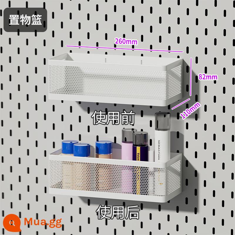 Tấm lỗ IKEA tùy chỉnh tủ lưu trữ dụng cụ kim loại lưu trữ phụ kiện tủ ăn đục lỗ tấm treo bằng thép không gỉ - giỏ đựng đồ