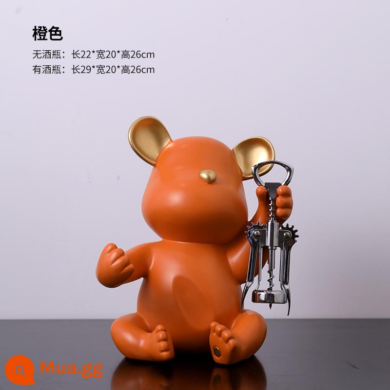 Rabbit Red Wine Rack Trang trí phòng khách Phong trào quà tặng mạ bạc Ánh sáng sang trọng tủ ăn rượu vang Rabbit Chuẩn trang trí - Dụng cụ mở chai không có màu cam bạo lực