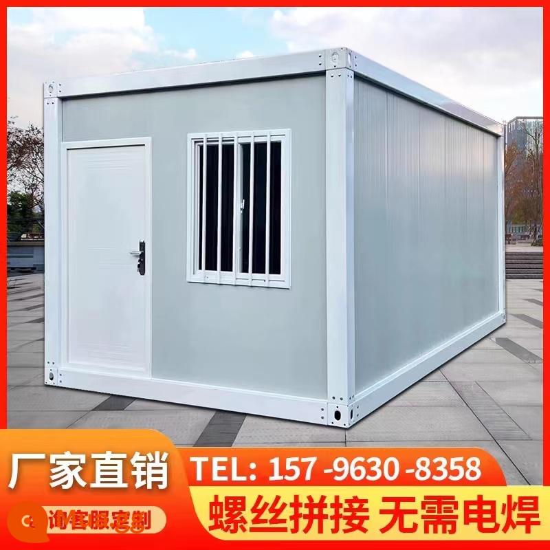 Nhà sản xuất nhà di động container bán hàng trực tiếp thép màu tùy chỉnh văn phòng nhà tích hợp nhà tiền chế có thể tháo rời và tháo rời - Trắng3mx3mx2.8m