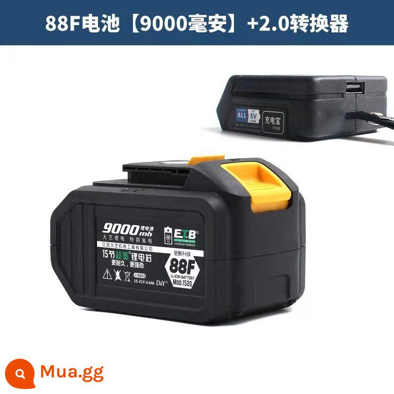 Pin Dayi 48V88V9000 mAh tuốc nơ vít điện chính hãng Pin lithium A3 với bộ sạc pin Dayi - Pin 88F gốc Dayi + bộ chuyển đổi điện thoại di động