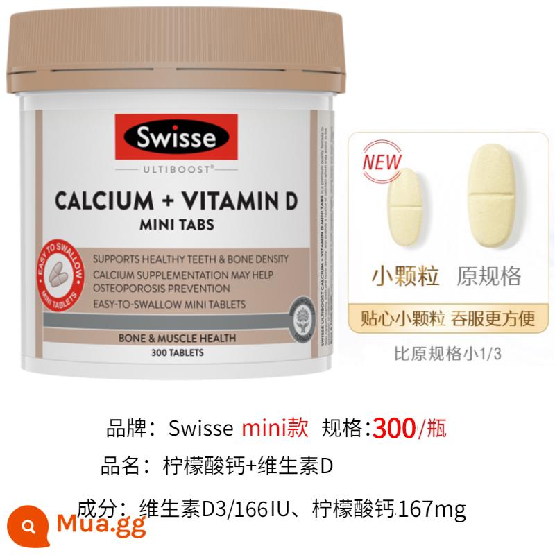 Viên Swisse canxi của Úc + vitamin D canxi citrate 150 hạt bà bầu trung niên và người lớn tuổi mini lady canxi - màu xanh da trời