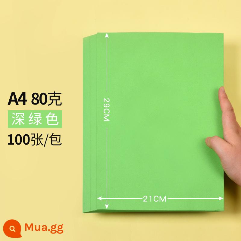 a4 giấy photocopy màu giấy thủ công giấy photocopy origami giấy đặc biệt cắt giấy mẫu giáo trẻ em giấy vuông hạc giấy màu - A4[80g xanh đậm] 100 tờ