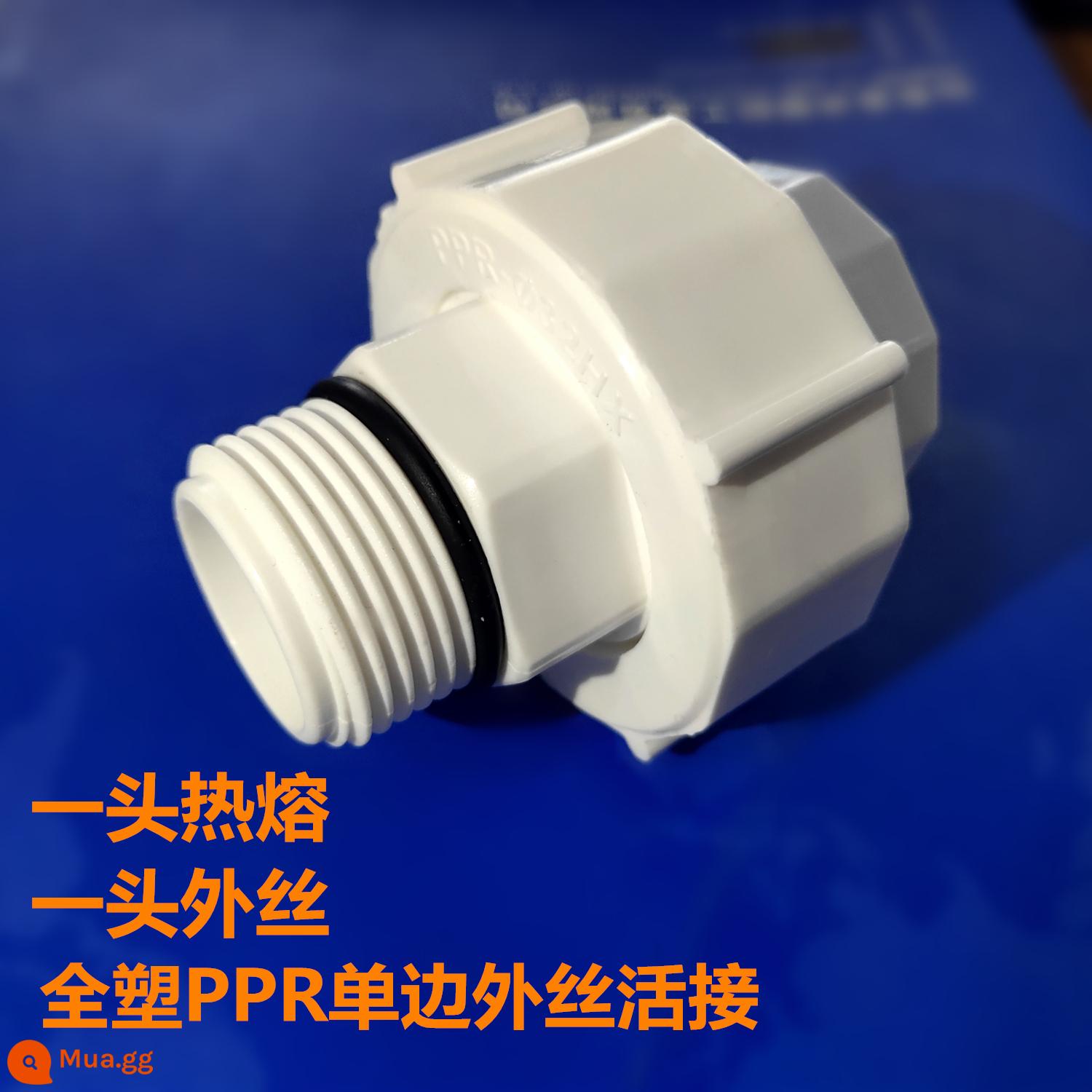 20 25 32PPR ống nước nóng chảy phụ kiện đường ống 4 phút 6 phút 1 inch ppr hộ gia đình liên phụ kiện doanh - Liên kết dây bên ngoài bằng nhựa hoàn toàn 32PPR 0,5mpa