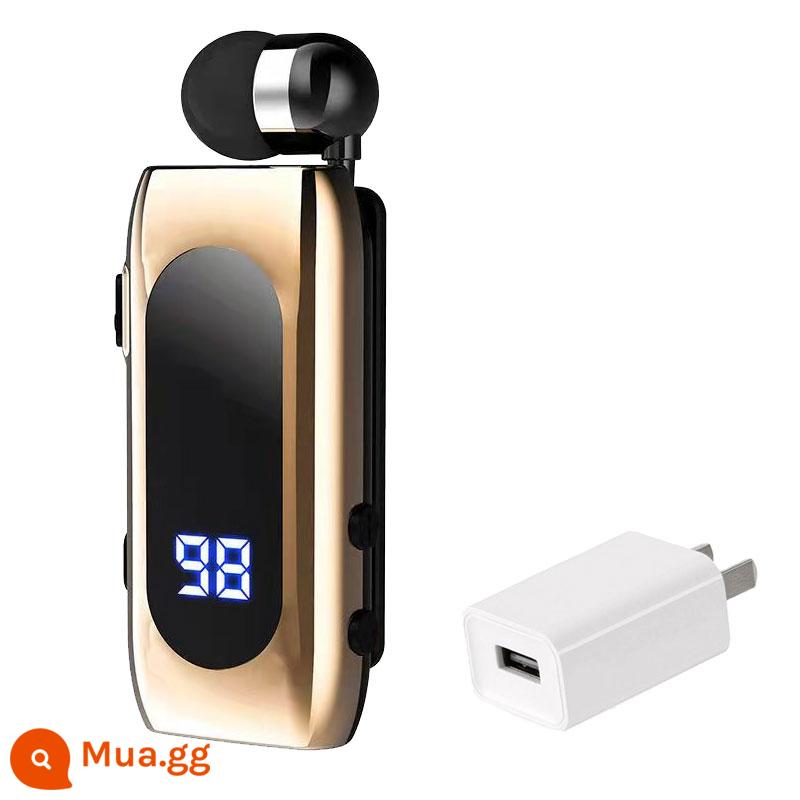 2022 mới trình điều khiển tai nghe bluetooth lavalier giảm tiếng ồn chuyên dụng lái xe không đau không dây thời lượng pin siêu dài - Hiển thị sạc nhanh [vàng] + đầu sạc được chứng nhận 3C