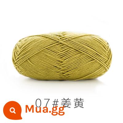 Chị Susu của 5 cổ phiếu bé chải kỹ bông sữa tự làm len dày bóng handmade chất liệu móc túi sợi bông - gừng 07