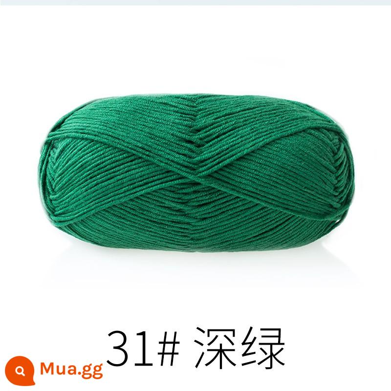 Chị Susu của 5 cổ phiếu bé chải kỹ bông sữa tự làm len dày bóng handmade chất liệu móc túi sợi bông - xanh đậm 31