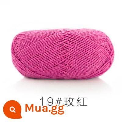 Chị Susu của 5 cổ phiếu bé chải kỹ bông sữa tự làm len dày bóng handmade chất liệu móc túi sợi bông - hoa hồng đỏ 19