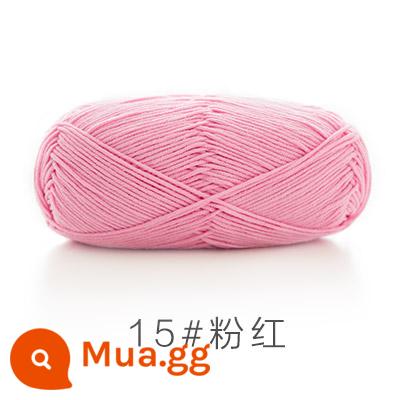 Chị Susu của 5 cổ phiếu bé chải kỹ bông sữa tự làm len dày bóng handmade chất liệu móc túi sợi bông - Hồng 15