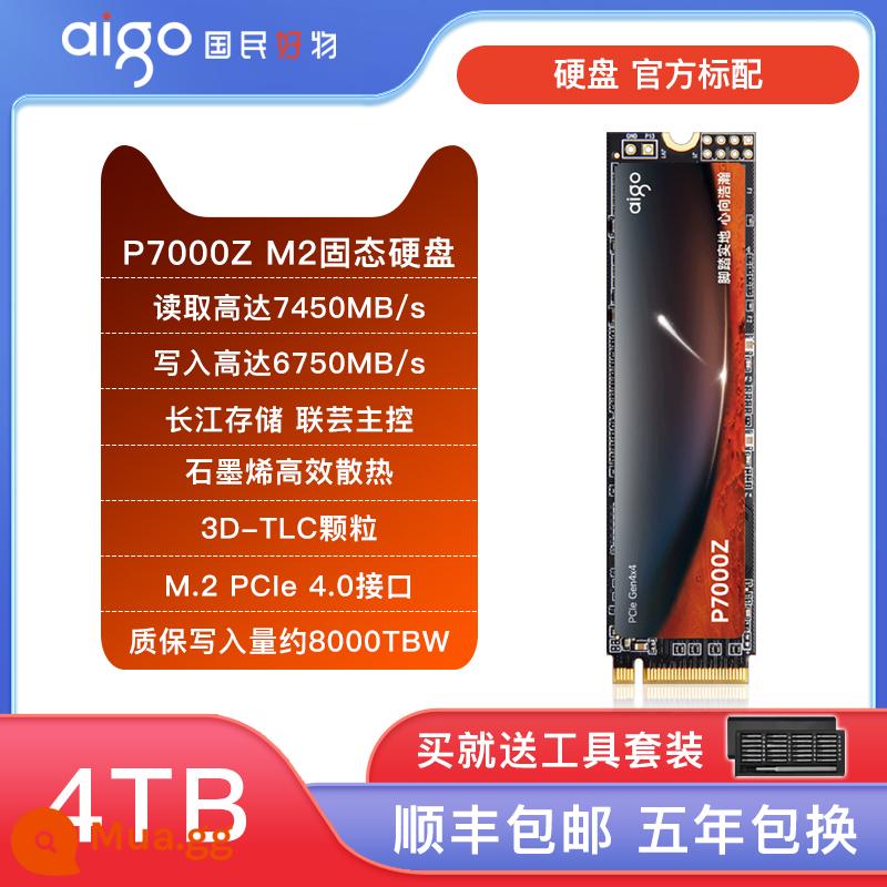 Ổ cứng thể rắn Patriot P7000Z M2 2T 4T PCIe4.0 M.2 máy tính để bàn PS5 notebook SSD - ✅P7000Z-4T[Hạt TLC lưu trữ sông Dương Tử/Đọc 7450M Ghi 6750M]