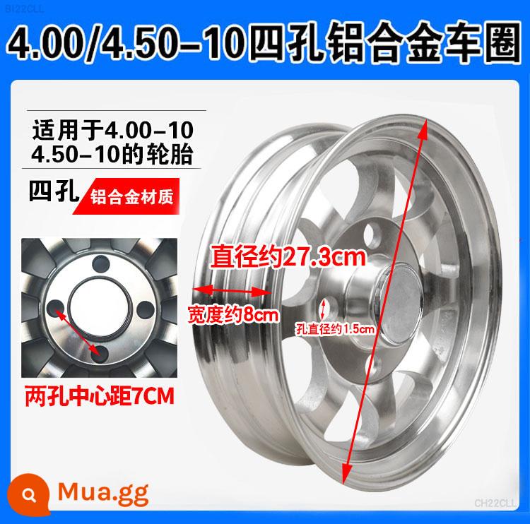 Chaoyang Tyre 4.00/4.50-10 xe điện 4 bánh xe tay ga dành cho người lớn 400/450-10 lốp ngoài không săm lốp - Vành nhôm bốn lỗ 4.00/4.50-10 kiểu thông thường