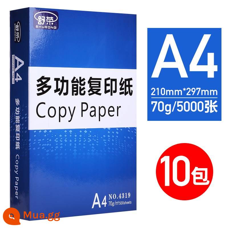 Giấy in Shurong A4 giấy photocopy giấy trắng 70g nguyên hộp 5 gói Giấy A4 500 tờ giấy in a4 văn phòng 80g - [Văn phòng tại nhà hàng ngày] 70g/2 hộp 10 gói