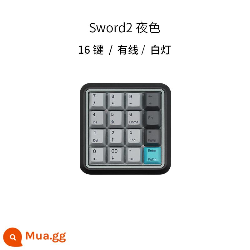 Varmilo Amilo Sword2 bàn phím cơ hoàn toàn bằng kim loại tĩnh điện dung có thể tháo rời nắp hút từ tính CNC - [Đêm] 16 phím