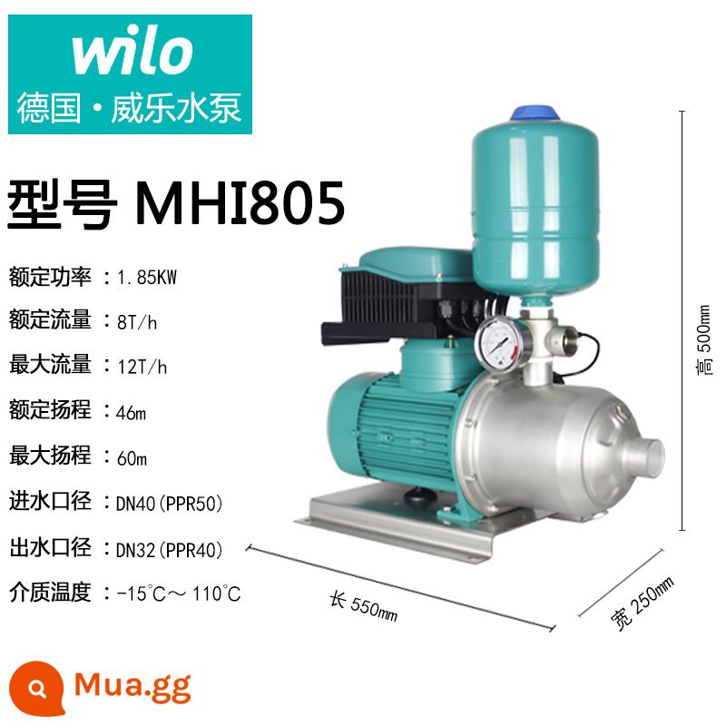 Nhập khẩu Đức Ville MHI404 chuyển đổi tần số máy bơm tăng áp hộ gia đình im lặng biệt thự nước máy máy bơm nước tự động thép không gỉ - Bơm biến tần MHI805 (thương mại) tốc độ dòng chảy 8 tấn áp suất 5 kg