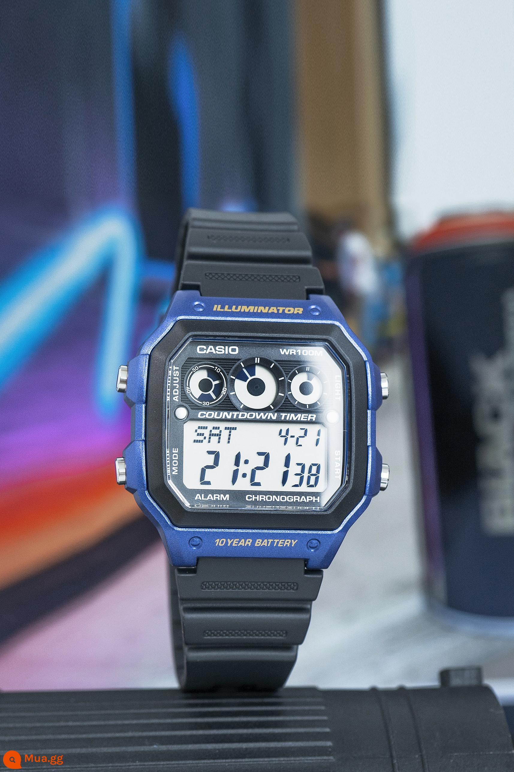 Đồng hồ casio casio ins retro chống nước thể thao đa chức năng đồng hồ nam điện tử nam ae-1200wh-1b - AE-1300WH-2A Mười năm quyền lực và hai năm bảo hành [phim miễn phí]