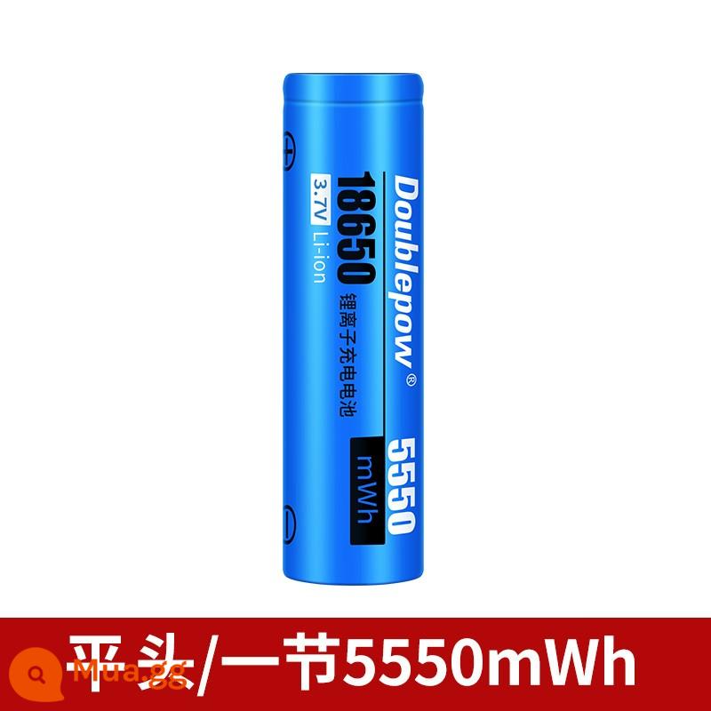 Nhiều bộ sạc pin lithium 18650 dung lượng lớn 3.7V ánh sáng mạnh đèn pin đa năng 4.2V quạt nhỏ đèn pha - Pin đầu phẳng 1x5550mwh