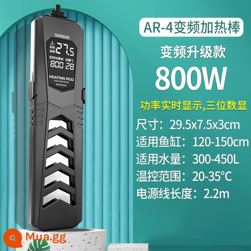 Sensen Rồng Đỏ Trụ Thanh Sưởi Ấm Tự Động Nhiệt Độ Không Đổi Bể Cá PTC Chuyển Đổi Tần Số Tiết Kiệm Năng Lượng Rùa Nóng 1000W - Model hiển thị kỹ thuật số thời gian thực PID chuyển đổi tần số 800W (áp dụng cho 120-150cm) AR-4