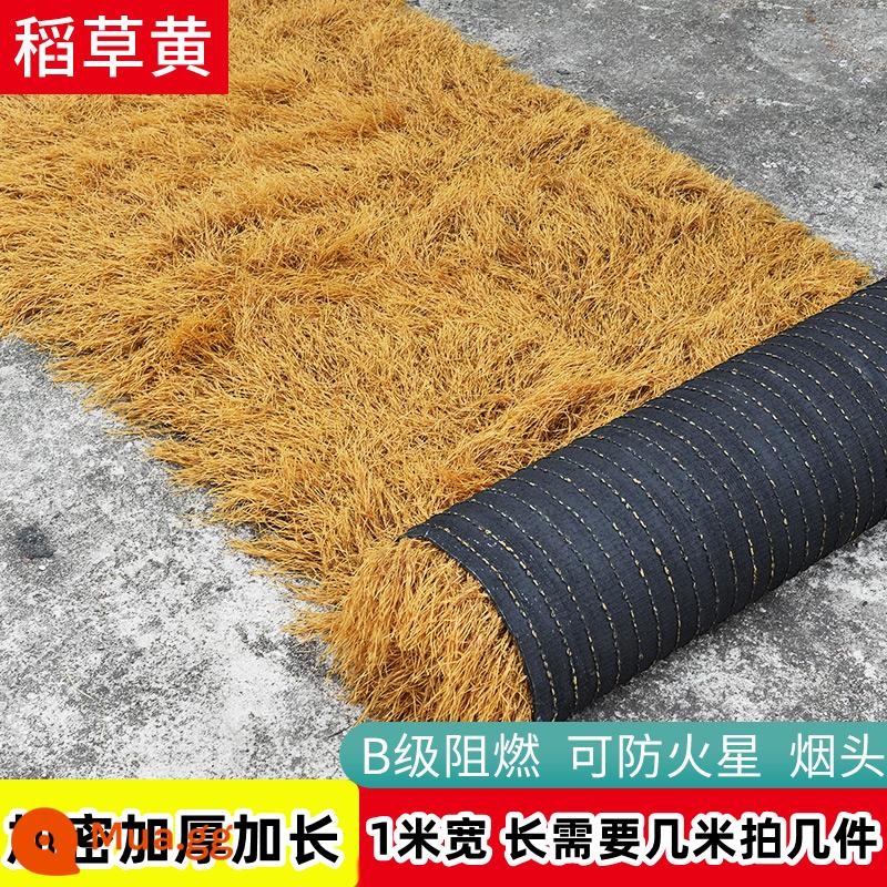 Mô phỏng Thatch mái nhà trang trí nhựa rơm -kiểu nhân tạo rơm ngoài trời giả tóc giả trang trại spear shed - Màu vàng rơm - Được mã hóa, làm dày và kéo dài [chất lượng xuất khẩu] (không lộ đáy) rộng 1 mét - bạn cần quay dài bao nhiêu mét?