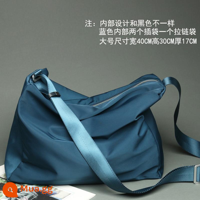 Xuanwei Túi Nam Túi Đeo Vai Túi Messenger Nam Túi Vải Bố Nylon Xu Hướng Công Suất Lớn Du Lịch Thể Thao Giải Trí - Thiết kế bên trong của kích thước lớn màu xanh lam khác với thiết kế bên trong của kích thước lớn màu đen, vui lòng chú ý đến hình ảnh và mô tả văn bản.