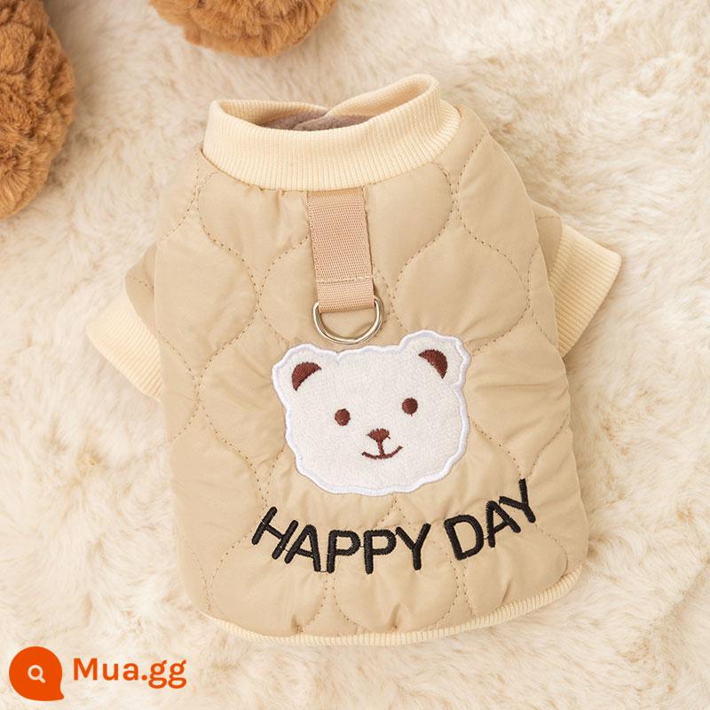 Lễ Hội Đường Phù Hợp Cho Đêm Giao Thừa Và Mùa Đông Teddy Bichon Pomeranian Chó Nhỏ Thú Cưng Mùa Đông Làm Dày Cho Chó Năm Mới quần Áo - Gấu nâu [hai chân]