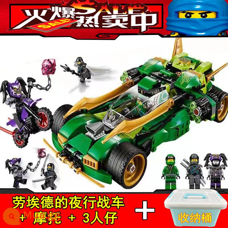 2024 Mới Ninjago Xe Máy Hình Đền Rồng Xếp Hình Lắp Ráp Khối Xây Dựng Đồ Chơi Bé Trai Tặng - Xe ngựa đêm của Lloyd [thùng]