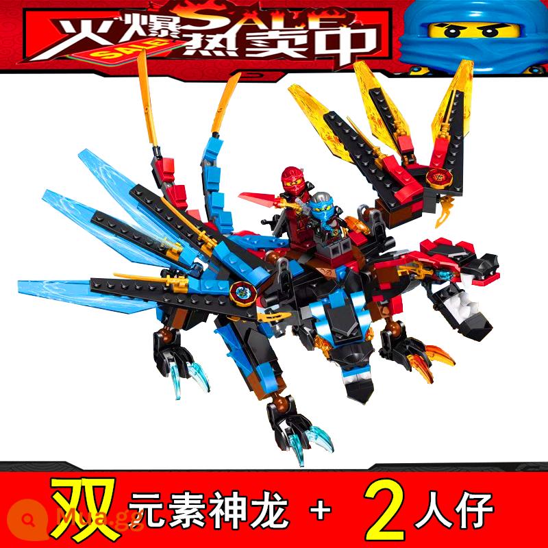 2024 Mới Ninjago Xe Máy Hình Đền Rồng Xếp Hình Lắp Ráp Khối Xây Dựng Đồ Chơi Bé Trai Tặng - Rồng nguyên tố kép + 2 nhân vật nhỏ [Giá đặc biệt]