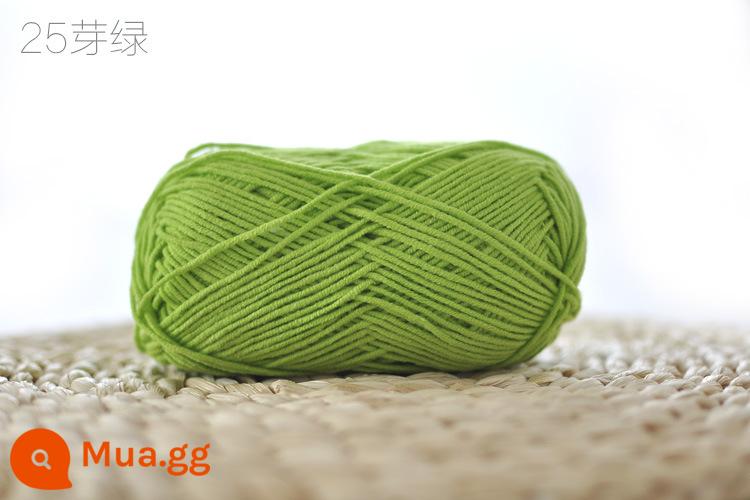 Xue Feier búp bê dễ thương 4 sợi sữa sợi cotton handmade DIY dệt kim móc búp bê sợi cotton bé len bóng bé - Xanh 25