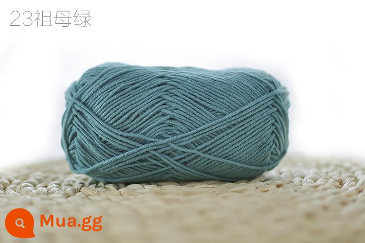 Xue Feier búp bê dễ thương 4 sợi sữa sợi cotton handmade DIY dệt kim móc búp bê sợi cotton bé len bóng bé - 23 ngọc lục bảo