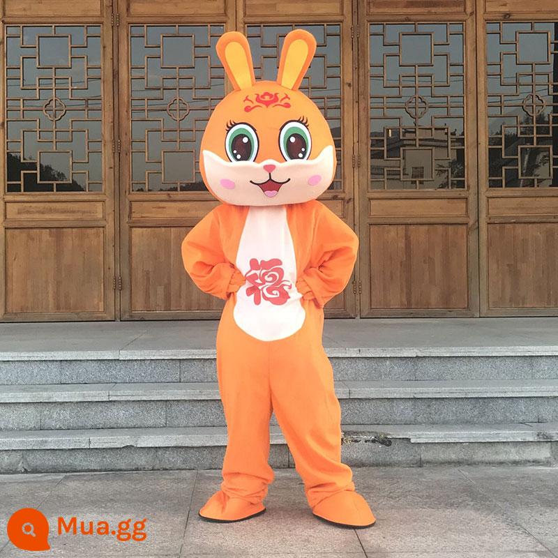 Năm của bộ quần áo múa rối phim hoạt hình thỏ Masro Mascot Hoạt động thủ đô năm mới Thần năm mới Thỏ tùy chỉnh Đạo cụ quần áo Doll - Thỏ may mắn