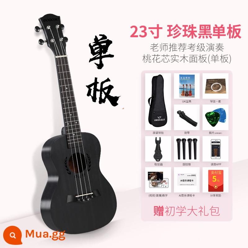 Dodomi veneer đàn ukulele nữ người mới bắt đầu mục người lớn đàn guitar nhỏ nam trẻ em 23 inch 26 đàn ukulele - [Tóc Thẳng Nhà Máy Veneer Nâng Cấp] 23 Inch Đen Huyền Bí