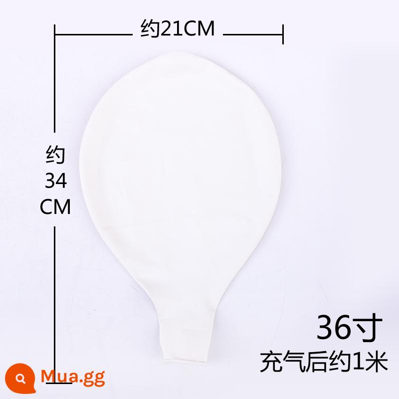 Dày 36 Inch Bóng Lớn Cực Lớn Nổ Bóng Cho Trẻ Em Chống Cháy Nổ Bóng Cao Su Đồ Chơi Trang Trí - 36-inch màu trắng 5 miếng (máy bơm hơi)