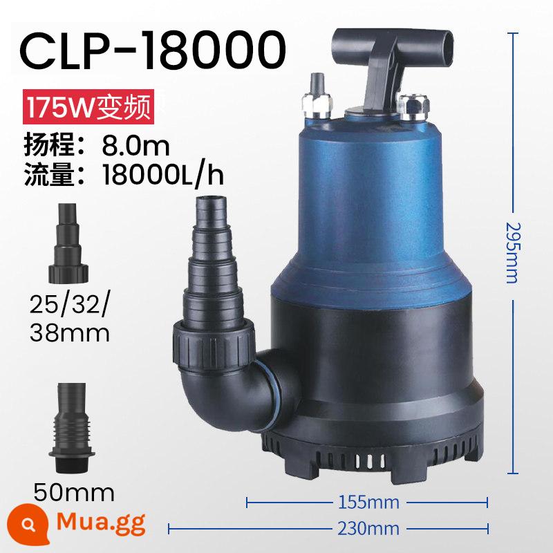 Sensen Bơm biến tần theo chiều dọc Koi Fish Pound Pool Bop Bottom Supmersible Pump Vòng lặp Rockery Loop - Chuyển đổi tần số 175 watt (tốc độ dòng chảy 18.000 lít mỗi giờ/đầu 8 mét)