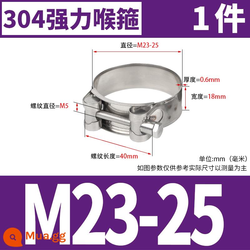 Ống thép không gỉ 304 vòng lắp đặt nhanh chóng ống dẫn khí khóa vòng mạnh mẽ ống nước kẹp ống kẹp vòng cố định kẹp ống vòng - Kẹp ống chắc chắn 23-25mm [1 cái]