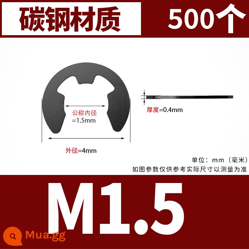 vòng tròn loại e vòng tròn Khóa loại C khóa mở bằng thép không gỉ 304 M1.2M2.5M3M4M5M6M8M10M15 - Chất liệu thép cacbon M1.5 [500 miếng]