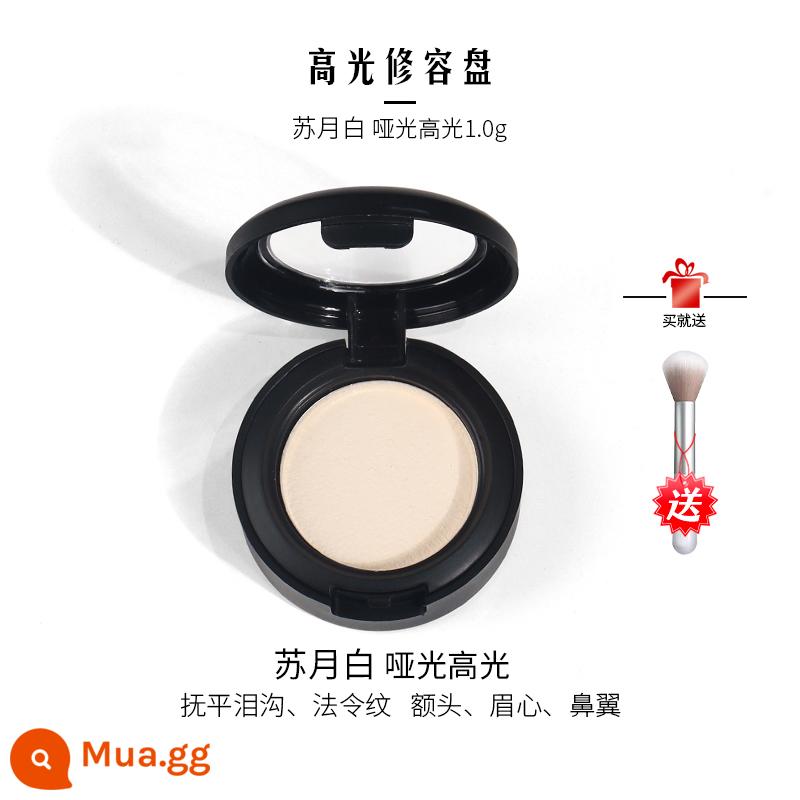 Caitang Master Repair Palette Gói dùng thử ba màu nổi bật Bảng màu tất cả trong một Bản dùng thử làm sáng màu mũi Matte Pearlescent Shadow Caitang - 02# màu đơn [1g] màu trắng trơn, cọ highlight miễn phí