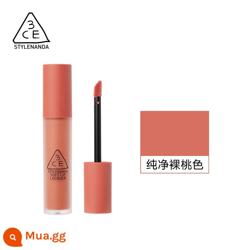 3CE/Sanxi Jade Velvet Lip Glaze Lip Clay Lipstick Brick Red Matte Lipstick Chính Hãng - 6g TRÀ ĐÀO (màu đào nguyên chất)