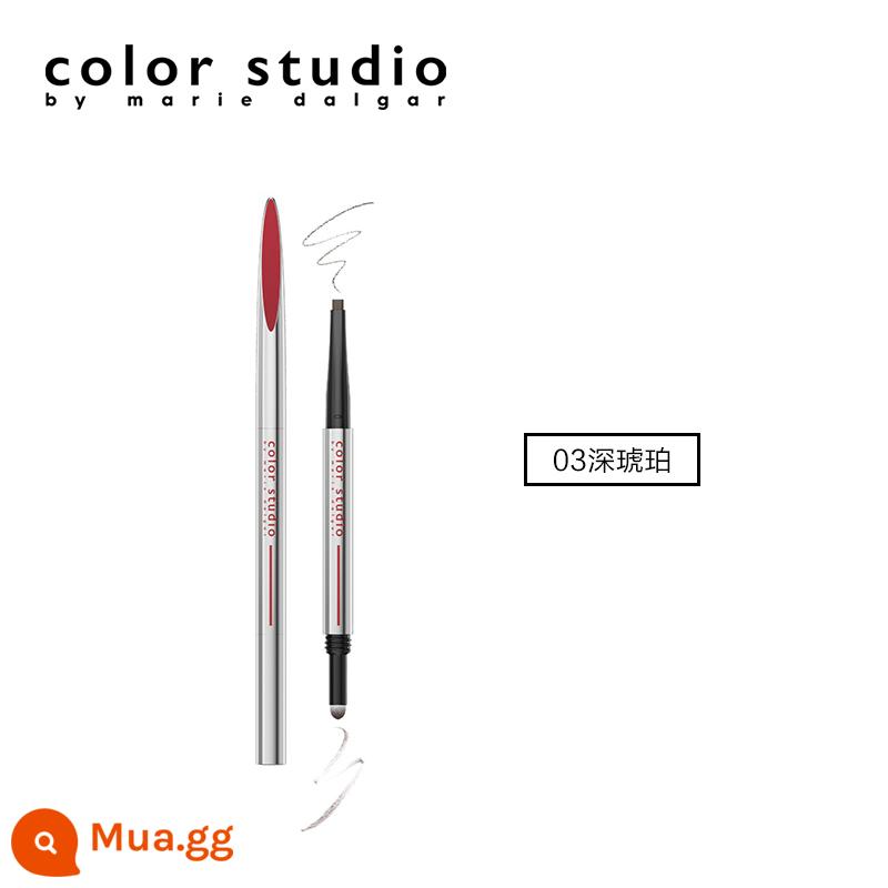 Color Studio/Mary Dalgar Color Studio Phác thảo Bút chì kẻ lông mày hai đầu hiệu ứng kép Tóc cúm bền - 03 hổ phách đậm