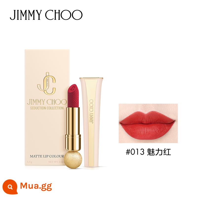 Jimmy Choo/Jimmy Zhou Lipstick Son môi làm tôn lên nước da và giá trị, yêu thích kiểu trang điểm môi tinh tế, kết cấu cao cấp dành cho nữ - 013 Màu đỏ quyến rũ