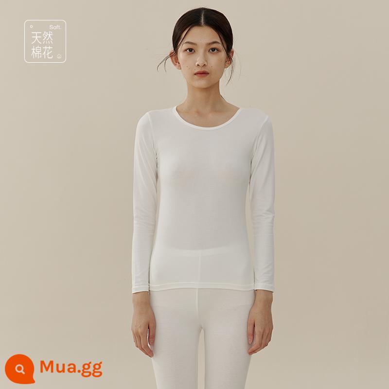 Quần lót vệ sinh quần phù hợp với phụ nữ cotton nguyên chất phần mỏng làm nóng quần áo áo sơ mi nữ bên trong quần học sinh trung học áo len cotton đáy - Sữa trắng丨Bộ đơn