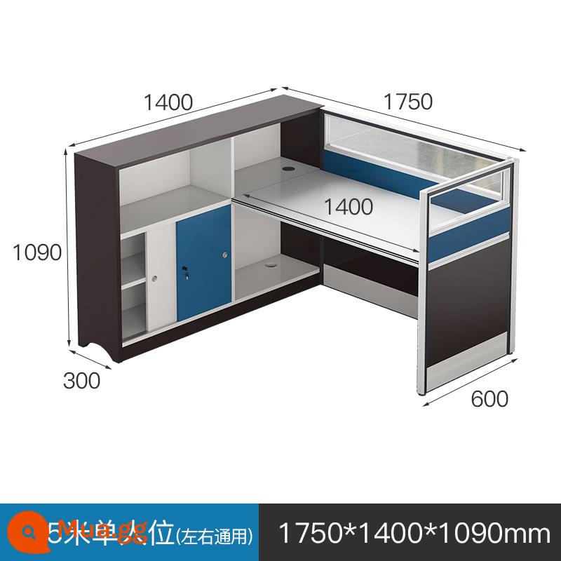 Bàn làm việc nhân viên bàn nhân viên văn phòng bàn máy tính kết hợp bàn ghế tài chính hiện đại đơn giản - Ghế đơn 1,75m (không miễn phí vận chuyển cho 1 người), phù hợp cho cả bên trái và bên phải