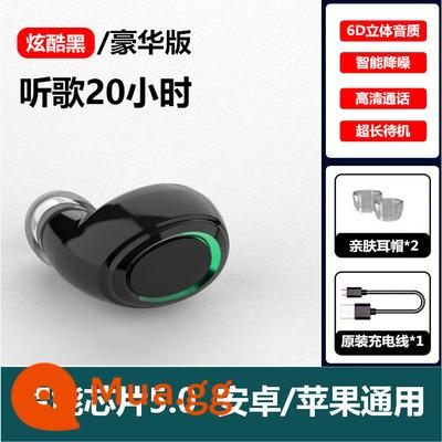 Tai Nghe Bluetooth Không Dây Chạy Thể Thao Mini Thời Gian Chờ Siêu Dài Thích Hợp Cho OPPO Huawei Xiaomi Apple Universal - Tai đơn màu đen [không có ngăn sạc]